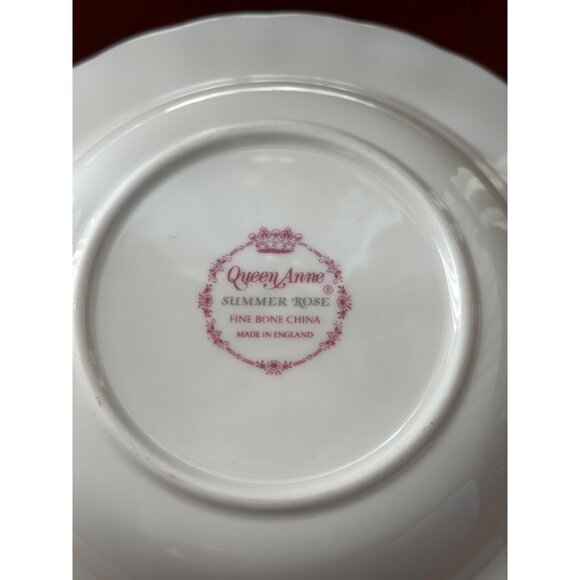 Queen Anne Summer Rose Soup Bowl 9 1/4” - Picture 7 of 8